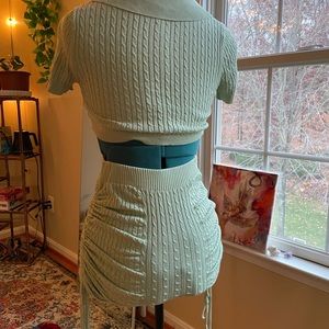 Womens Sage green two piece